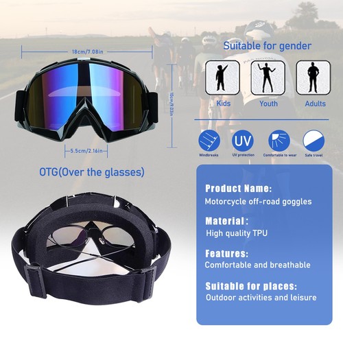 Motorcycle goggles fit over - motorcycle,